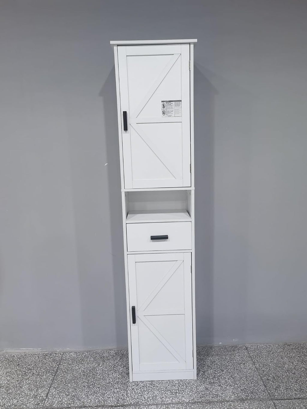 Retro Elegant Tall Bathroom Storage Cabinet, Narrow Storage Unit, Adjustable Shelves, for Entryway Kitchen,for Kitchen Home