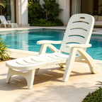 Kids Lounge Chair Outdoor, with High Backrest, Arm Rest, Adjustable Reclining Design, Durable Construction, Portable & Lightweight for Backyard, Poolside, or Beach