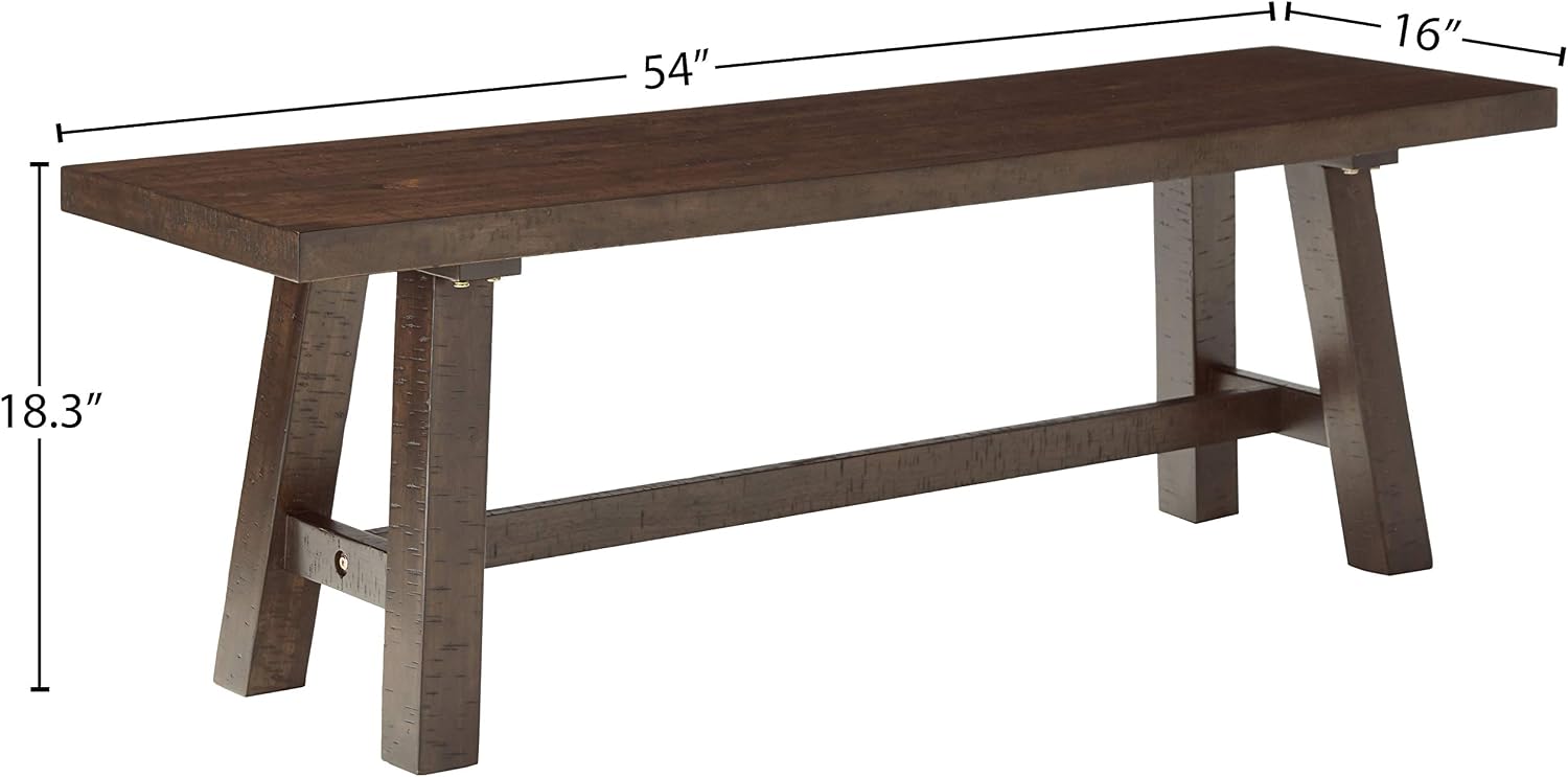 Cortesi Home Figi Dining Bench, Rustic Wood