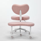 Meditation Chair Plus, Cross Legged Chair with Wheels, ADHD Chair, Criss Cross Desk Chair with Lumbar Support and Adjustable Stool, Flexible Design for Fidgety Sitters, Pink