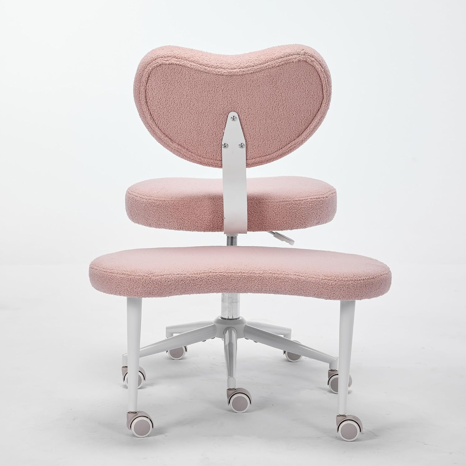 Meditation Chair Plus, Cross Legged Chair with Wheels, ADHD Chair, Criss Cross Desk Chair with Lumbar Support and Adjustable Stool, Flexible Design for Fidgety Sitters, Pink