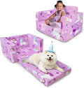 Kids Couch, 2-in-1 Toddler Sofa Fold Out, Soft Toddler Chair for Boys and Girls, Convertible Sofa to Lounger- Ideal for Napping, Reading, and Playing