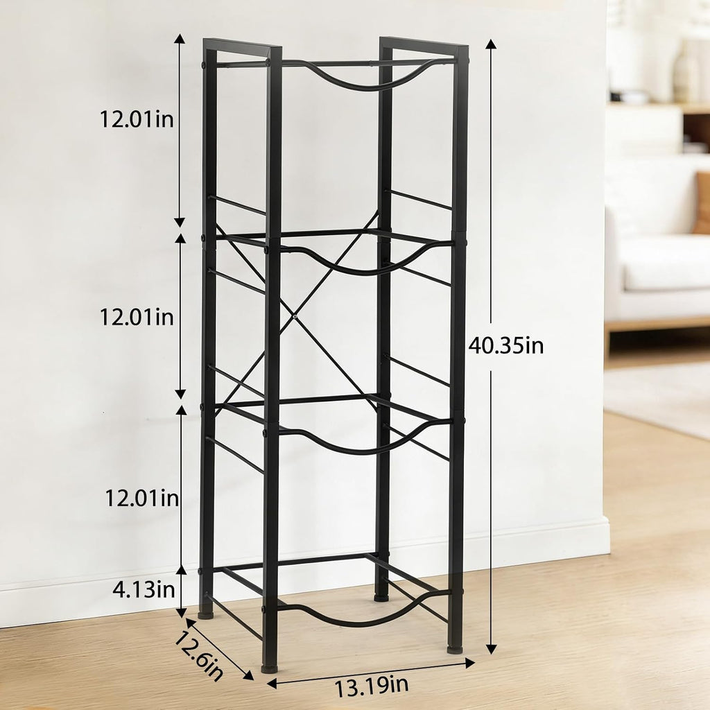 5 Gallon Water Jug Holder, 4-Tier Water Bottle Stand for 5 Gallon Water Dispenser, Water Jug Rack for Kitchen Living Room, Office