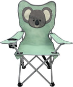 MOUNTAIN SUMMIT GEAR Kids Camping Chair - Foldable Camp Chair with Carrying Strap for Outdoor Recreation, Sports, Camping and Fishing (by Caddis Sports) (1, Koala)