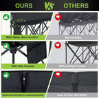 NAIZEA 6-Seat Sports Bench, Folding Bench Chair Sideline Benches with Back, Stadium Seats Camping Chairs Portable Team Benches for Soccer & Football Sidelines, Tailgating, Camping & Events,2 Pack