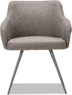 Alera Captain Series Guest Chair, Gray Tweed