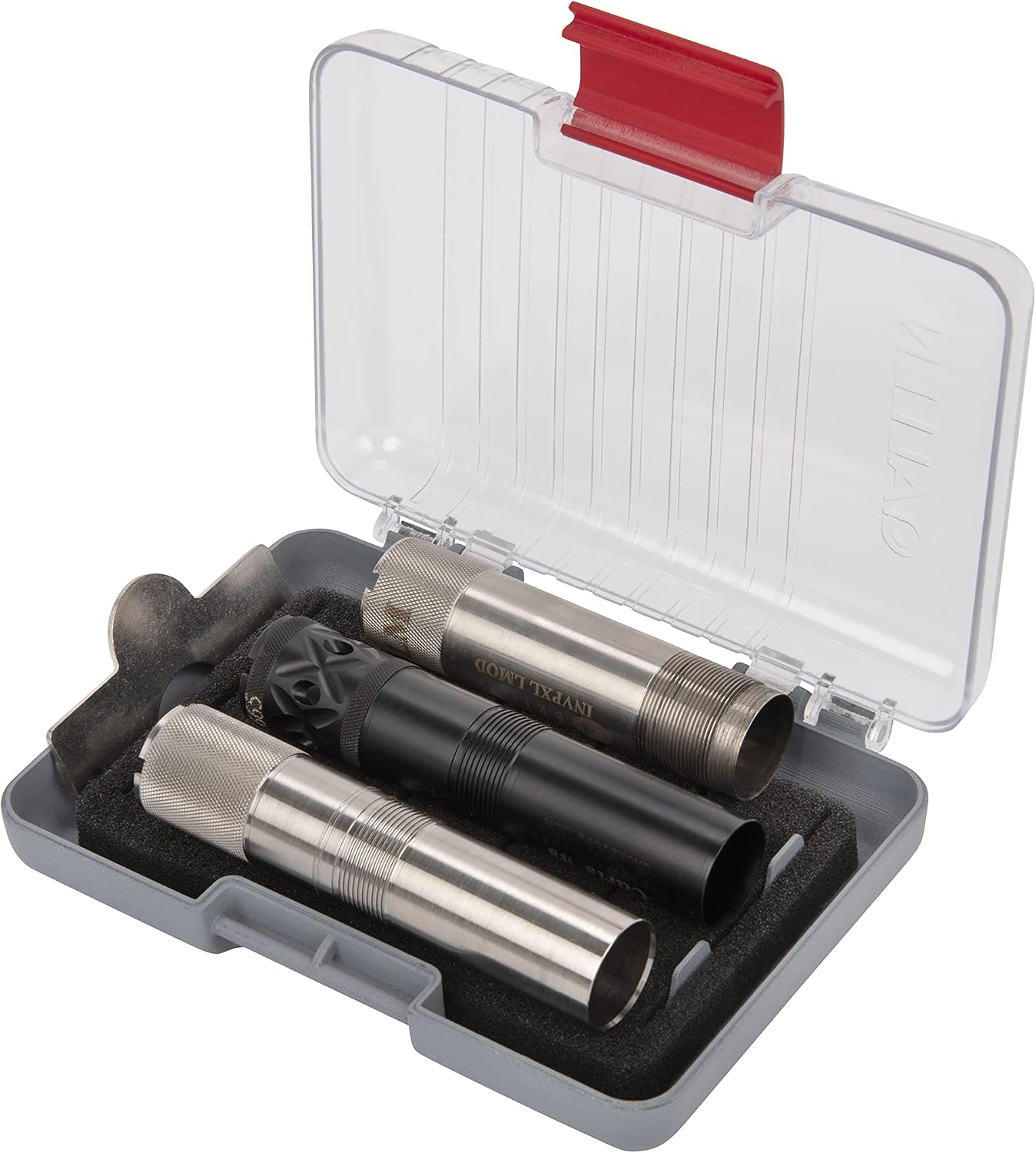 Allen Company Competitor Choke Tube Case - Holds 5 or 6 Choke Tubes, Black/Red - Clay, Trap & Skeet Shooting Accessory