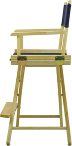 Casual Home 24" Director's Chair Natural Frame with Navy Canvas