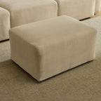 VINGLI Movable Ottoman for Corduroy Cloud Sectional Couches,Khaki