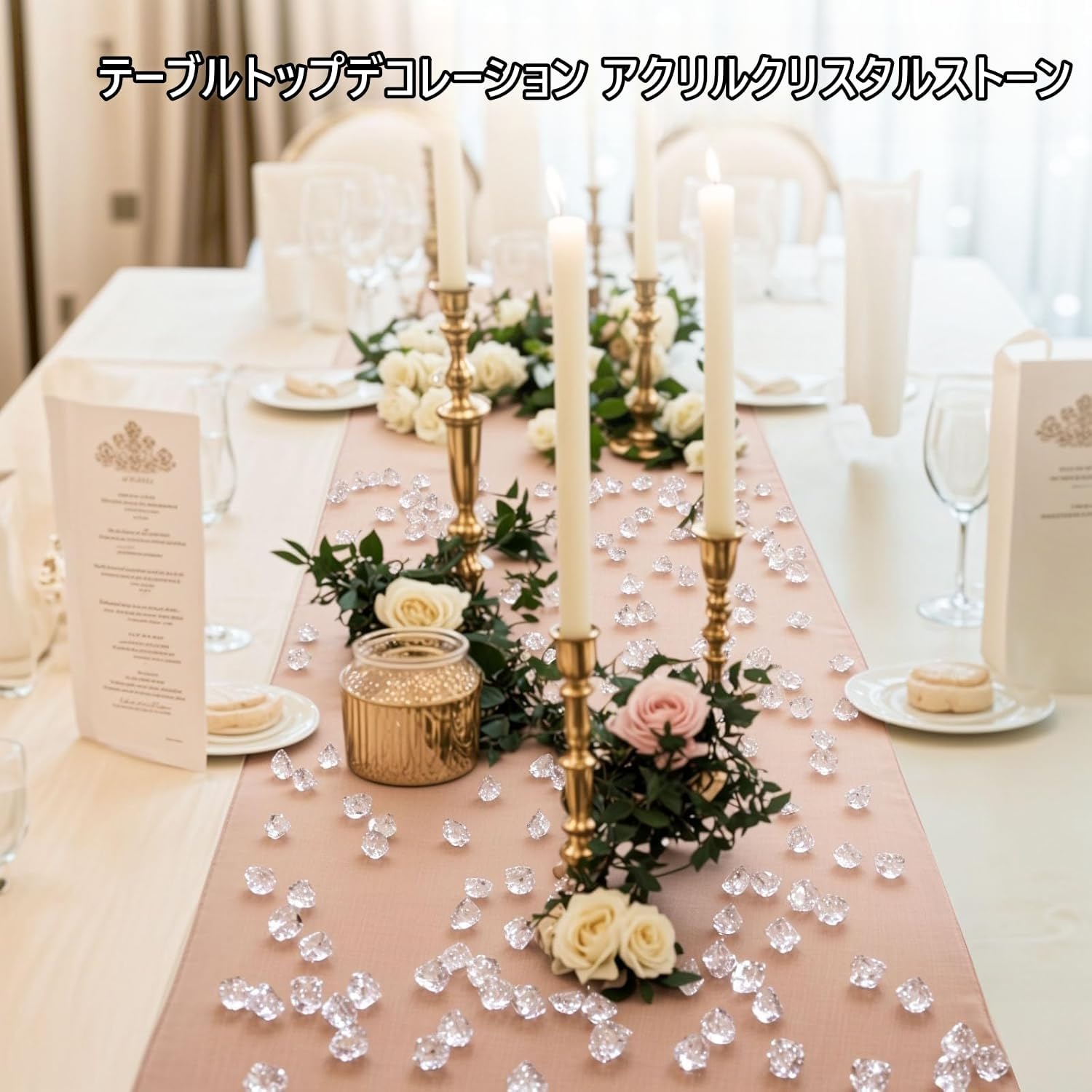 1000PCS Clear Acrylic Gem Stones - 2/4 Inch Fake Diamond Ice Cubes Crystals for Vase Fillers, Table Scatter, Birthday Party Favor, Wedding Decoration, Arts Crafts