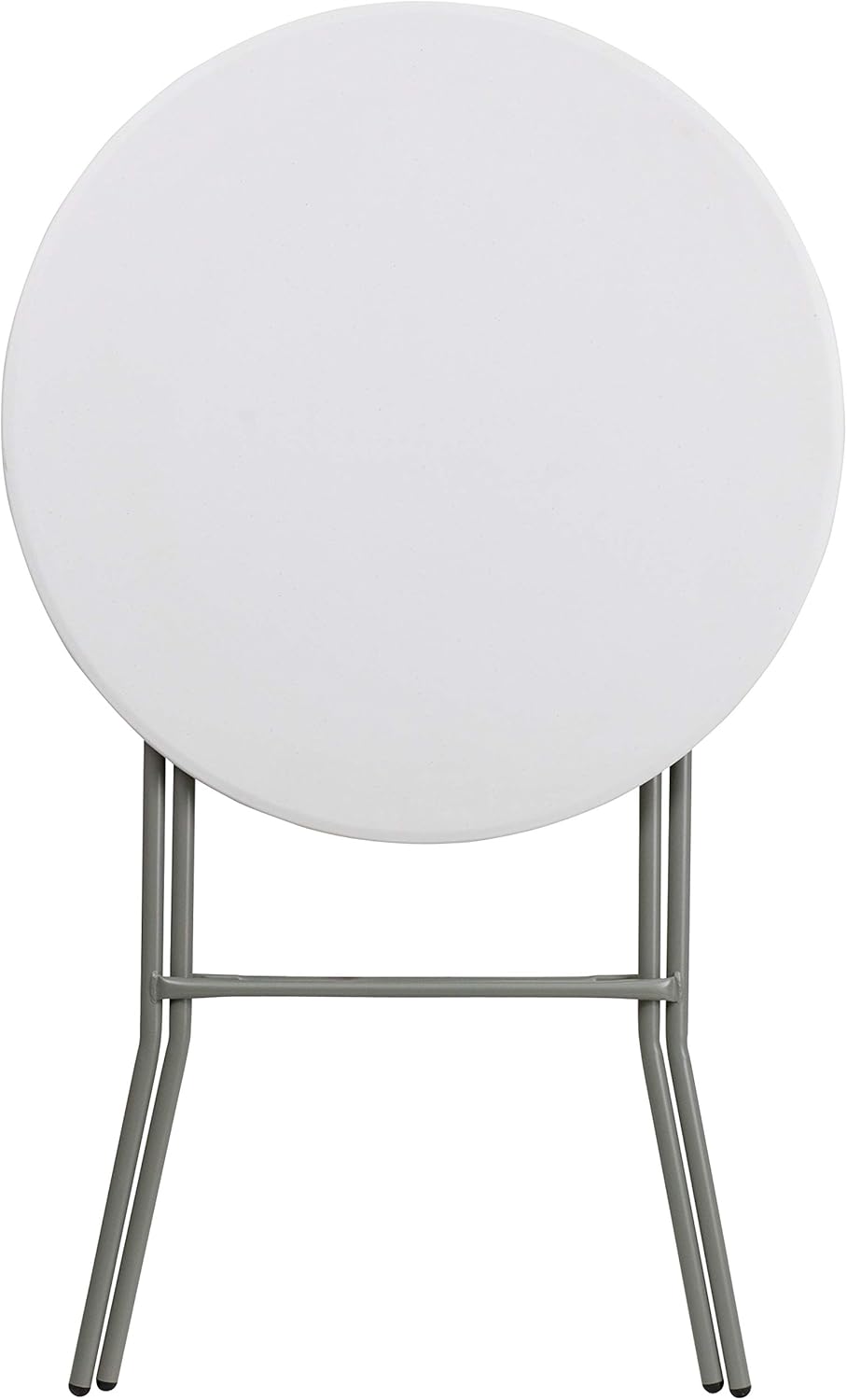 Flash Furniture Elon 32' Round Folding Bar Height Table for Parties and Commercial Events, Indoor/Outdoor Plastic Tall Round Table, White