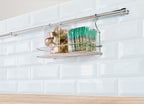 Metaltex Shelf Lonardo Medium 35x13x19 cm, Metal, Silver, 12.9 x 34.7 x 18.8 cm