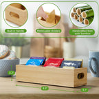 Tea Bag Holder with 2 Slots, Acacia | Tea bag holder