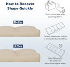 baibu 40 Inch Memory Foam Bench Cushion, Dual-Layer Patent Design Non-Slip Indoor Bench Cushion with Ties, 40x15x3Inch, Beige