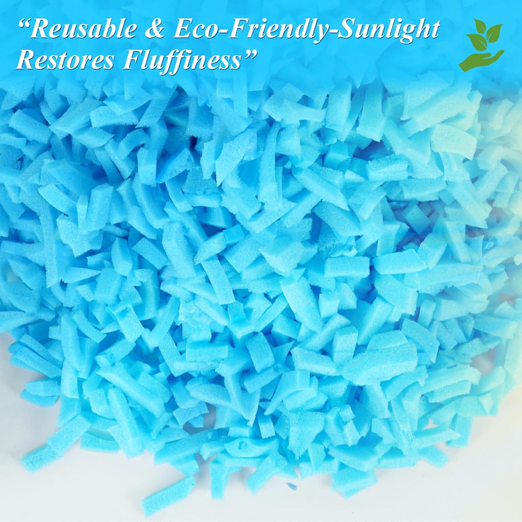 Bean Bag Filler, 10lbs Gel Shredded Memory Foam Filling, High Density Refill & Replacement Foam for Bean Bag Chair, Pillow Stuffing, Couch Cushions, Dog Bed, Pouf Ottoman, Stuffed Animals, Arts Crafts