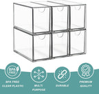6 Tea Bag Organizer and Storage, Acrylic Tea Bag Holder Organizer, Plastic Tea Drawer Container for Cabinet