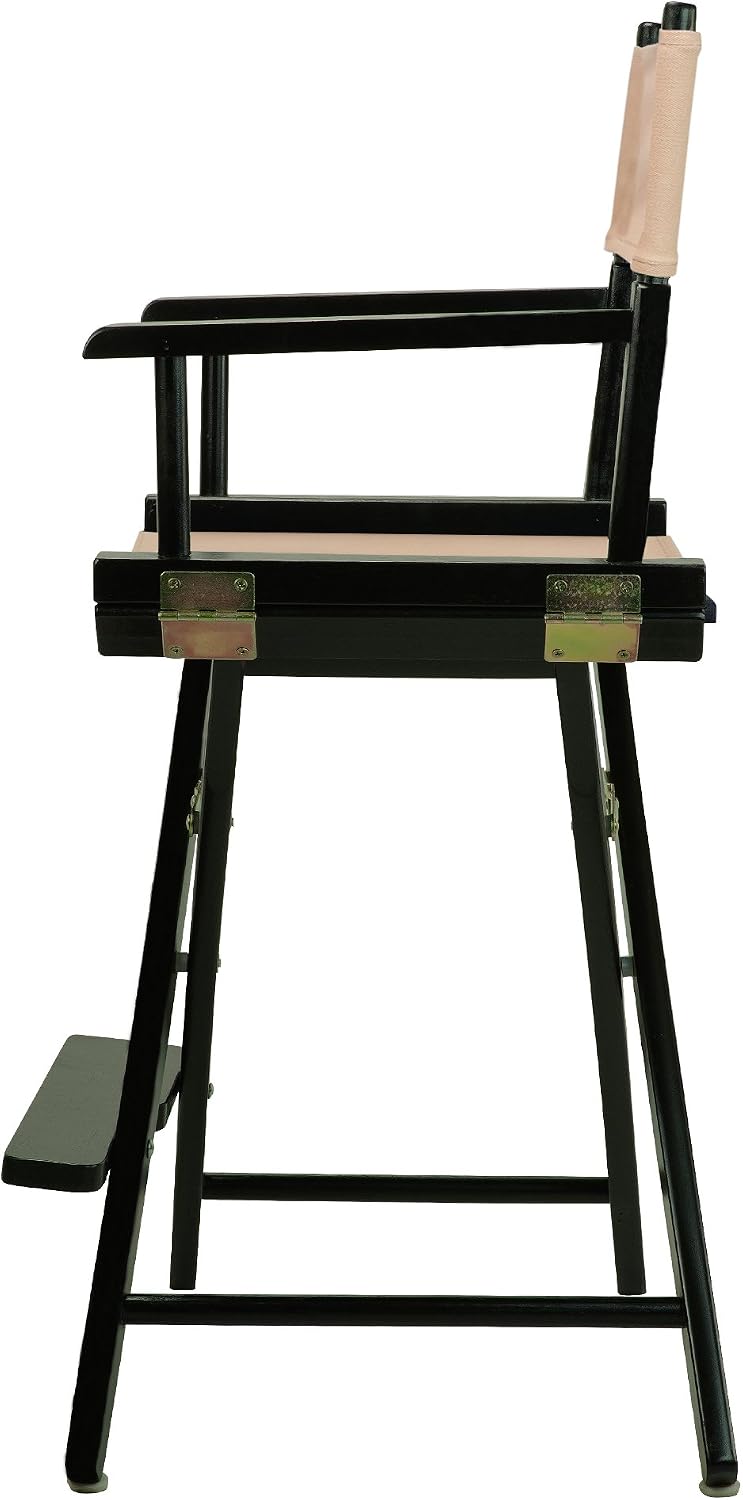 Casual Home 24" Director's Chair Black Frame-with Tan Canvas, Counter Height