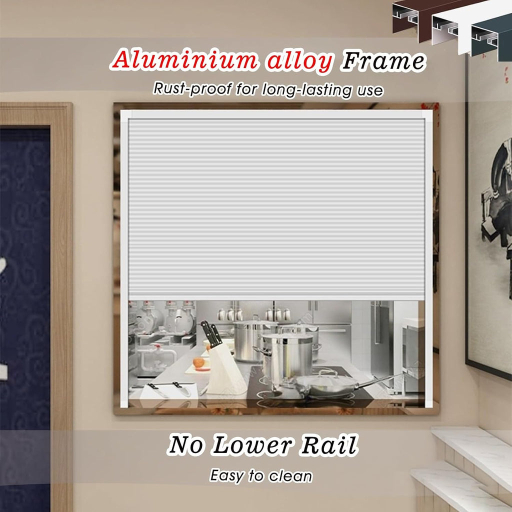 Honeycomb Foldable Panels, Small Folding Door Window with Black Aluminu for Kitchen, Dining Room, and Wall Cupboards - Space-Saving Design