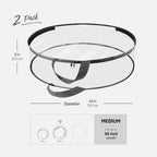 ZOBER 2 Pack Christmas Wreath Storage Container 30 Inch - Wreath Bag for Artificial Wreaths Box - Dual Zippered Wreaths Storage Bag with Durable Stitch Reinforced Handles - Black