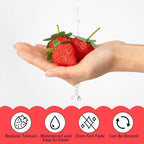 Lyrow 100 Pieces Artificial Strawberries 2.2inch/2.76inch/3.35inch Faux Realistic Strawberry Decor Plastic Simulation Fake Lifelike Fruit for Photography Prop Cabinet Party(Cute)