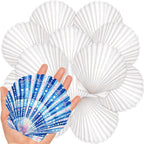 20Pcs 4-5 Inch Large Scallop Shells for Crafts, Natural White Scallop Shells for Baking, Painting, DIY Crafts, Decoupage, Beach Wedding Decor, Large Seashells Bulk for Home