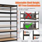 60x18x72 Heavy Duty Garage Storage Shelves,5-Tier Adjustable Metal Shelving Units, 2500 LBS Load Capacity Industrial Utility Storage Racks for Warehouse Pantry Shed Basement Garage Organization