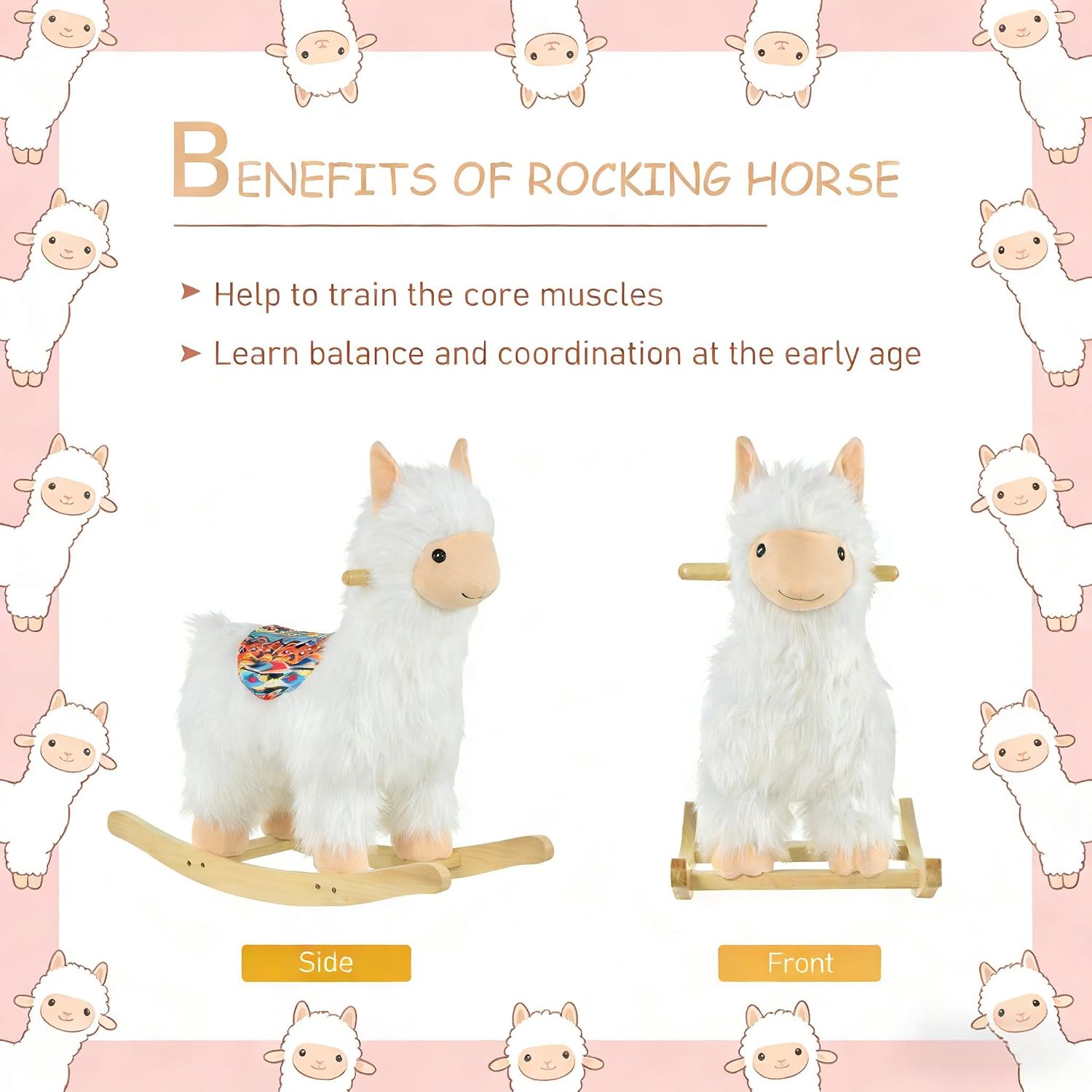 Llama Style Rocker Soft,Kids Rocking Toy