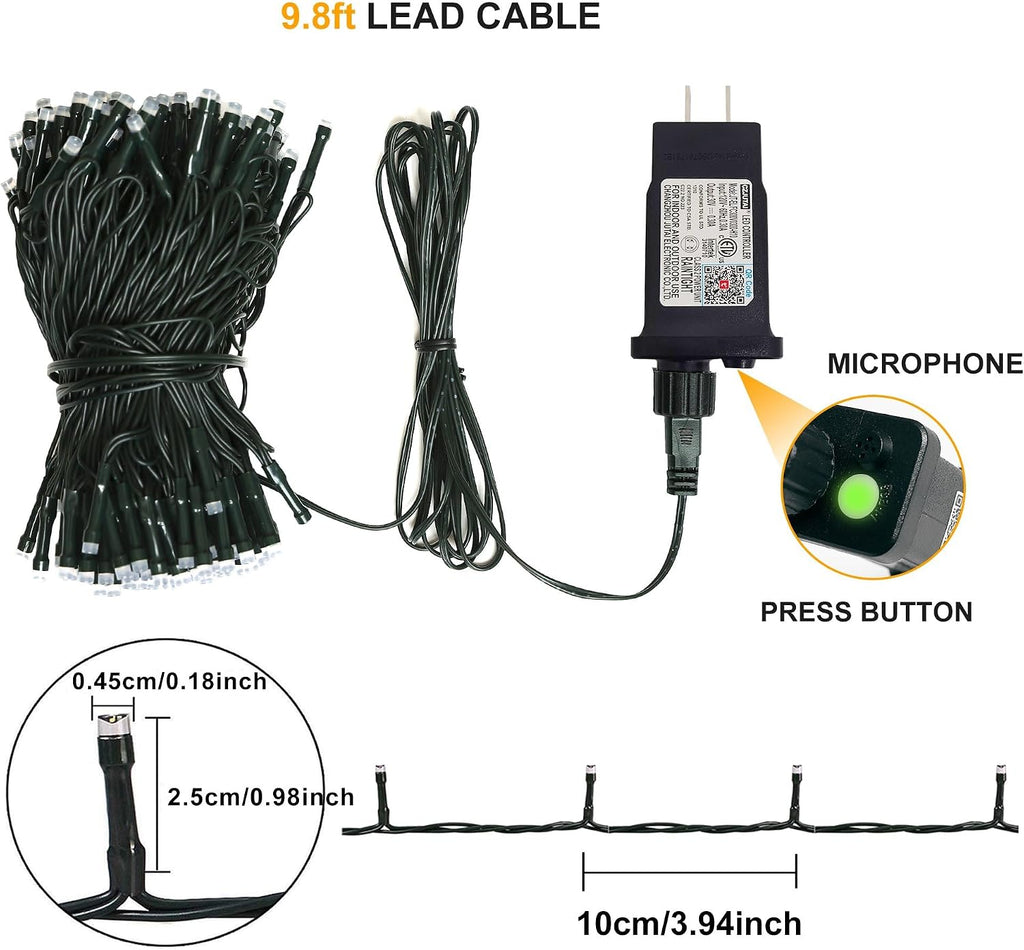 PMS Smart WiFi LED Christmas Lights, APP-Controlled RGB Fairy String Lights, Ideal for Xmas Tree, Garden, Home, Party, Halloween Festival Deco (99ft-300LED)