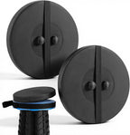 2 PCS Telescopic Stool Cushion, 9.8 Inch Retractable Folding Stool Cushions Round Memory Foam Cushions for Retractable Camping Stools with Elastic Strap for Picnics, Camping and Fishing-Only Cushion