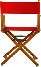 Casual Home 18" Director's Chair Honey Oak Frame with Red Canvas