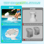 30" Pool stools for Underwater,Pre-Weighted Pool Stool with Adjustable Feet,Bar Seating Non-Float Design,Vinyl-Safe Pool Chairs for Inground Pools,Patio,Outdoor Poolside(1Stool)