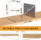 12 Pack Closet Shelf Dividers Organizer Purse Clothes Organization Acrylic Clear Tall Divider Separators for Wood Wire Thick Shelves Kitchen Office Bookshelf Storage Handbags Bag Sweater