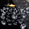 DomeStar 1,000PCS Diamond Decorations, Clear Fake Diamonds Vase Fillers Acrylic Crystal Gems for Wedding Table Scatters Party Decor(0.24-1.2inch)