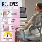 SUNROX Cooling Gel Memory Foam Chair Cushions, 2.6" Thick U-Shaped Dual-Layer Comfort Dining Chair Pads, Non Slip Seat Cushion with Ties for Indoor Kitchen Office 17"x16" Set of 4, Cream