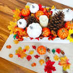 90 Pieces Acrylic Gems Leaves Mini Acrylic Pumpkin Maple Leaves Acorns Crystals Gems for Thanksgiving Home Decor Autumn Table Scatters Decoration Favor Vase Filler(6 Colors)