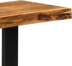 Alaterre Furniture Alpine Live Edge Solid Wood 48" Bench with Metal Legs, Natural