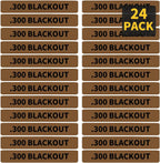 24 Pack Miaozhun .300 Blackout Magazine Marking Bands 300 BLK Magazine Caliber Identification(Coyote Brown-Black)