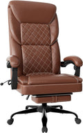 Gaming Chair, Office Chair with Inflatable Lumbar Support, Ergonomic Comfortable Wide Computer Chair with Footrest and Linked Soft Armrests, High Back 3D Enveloping Seat Cushion