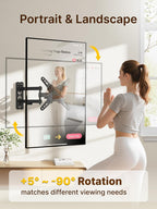 monTEK Full Motion TV Wall Mount Bracket for Most 13-43 Inch LED LCD Flat Screen TVs & Monitors, Swivel Tilt Extension Rotation with Articulating Arms, TV Mount Max VESA 200x200mm, up to 44lbs