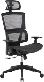Realspace® Radano Mesh High-Back Executive Office Chair, Black, BIFMA Compliant