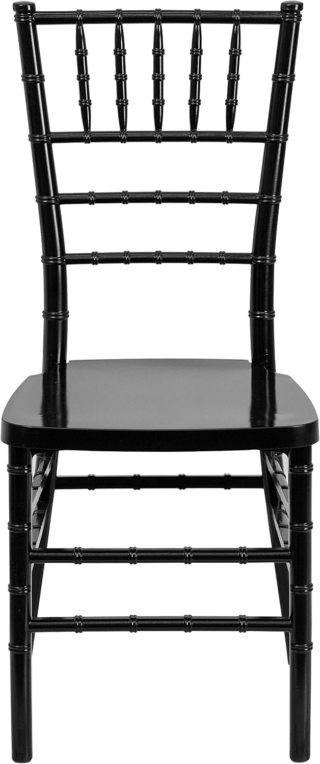 Flash Furniture 2 Pack HERCULES PREMIUM Series Black Resin Stacking Chiavari Chair