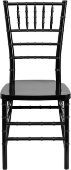 Flash Furniture 2 Pack HERCULES PREMIUM Series Black Resin Stacking Chiavari Chair