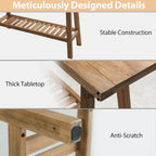 HOKYHOKY Reclaimed Solid Wood Bench-43.3" Farmhouse Entryway Bench with Storage Shelf, Narrow Rustic Bench for Hallway, Kitchen, Bedroom, Dining