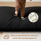 POWERFUEL Kids Bean Bag Bed 3 in 1, Foldable Compression Sofa Bed for Children, Toddler Floor Lounger with Soft Removable Washable Cover, Foam Filled Chair for Bedroom Living Room Guest Bed