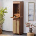 Personal Shrine Altar Table, Altar Cabinet, Meditation Table Storage Cabinet, Puja Table with Drawer, Prayer Stand Riser Home Decor, for Living Rooms, Shrines, Temples(Brown,60cm/23.6in)