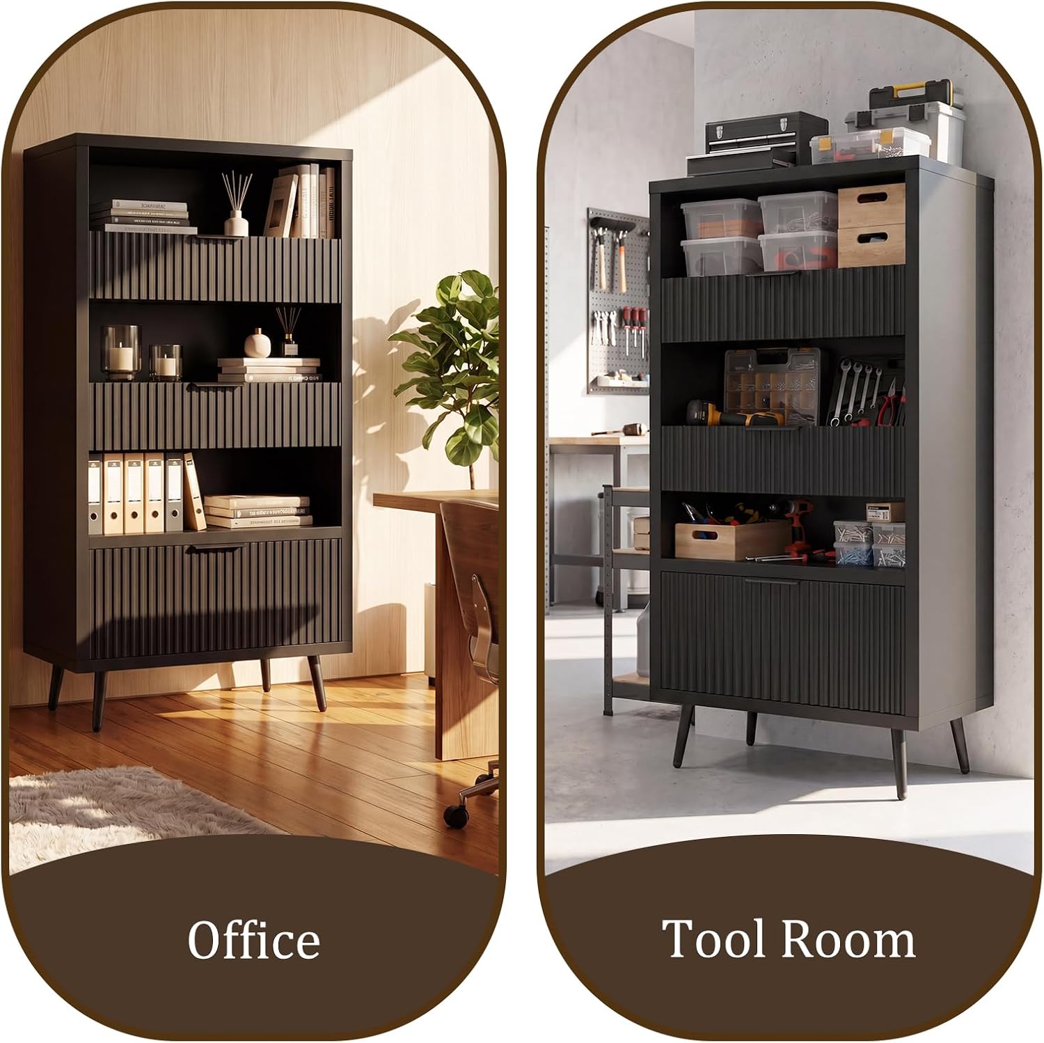 51.2" H Home Coffee Bar Cabinet with 3 Drawers & Open Shelves, Freestanding Liquor Cabinet Storage, Modern Buffet Sideboard, Wine Rack Cabinet, Coffee Station for Kitchen Dining Living Room