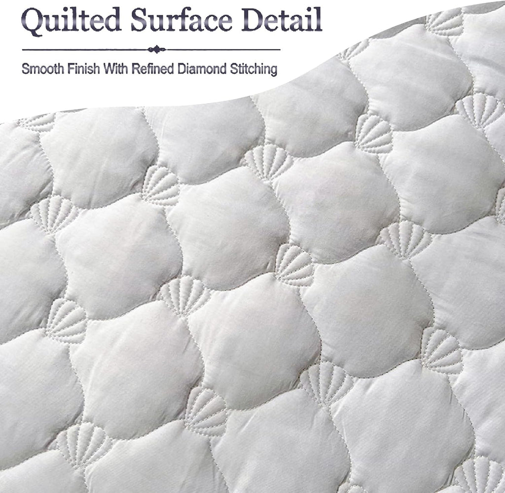 Bed Skirt Wrap Around Elastic with Ruffled Modern Comfort Breathable Bedskirt with 2 Pillowcases for Bedroom Decor Machine Washable