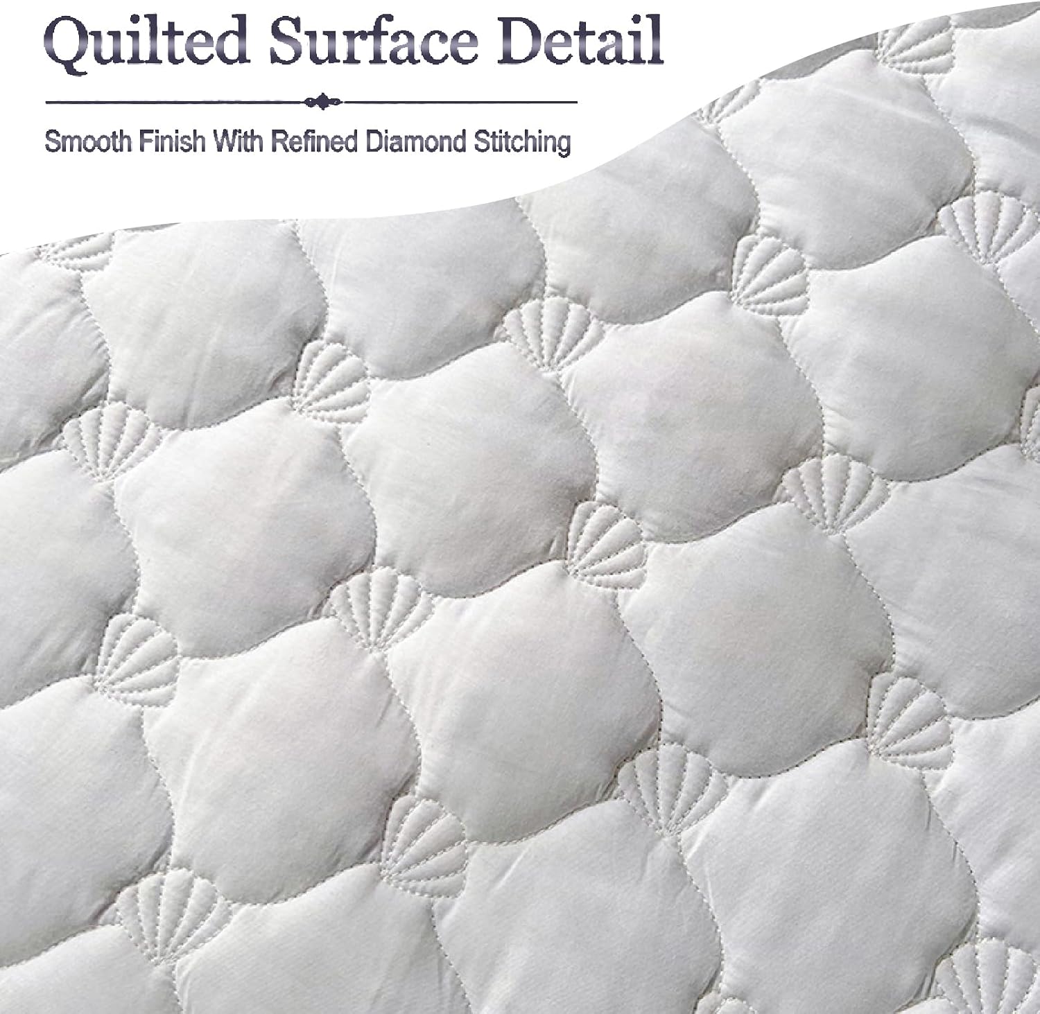 Bed Skirt Wrap Around Elastic with Ruffled Modern Comfort Breathable Bedskirt with 2 Pillowcases for Bedroom Decor Machine Washable