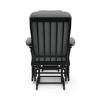 Storkcraft Tuscany Glider with Ottoman (Black/Gray) — GREENGUARD Gold Certified, Bonus Lumbar Cushion Included, Solid Wood Base, Smooth Motion, Award-Winning Nursery Rocking Chair, Glider and Ottoman
