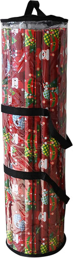 Ram® Wrapping Paper Storage Container - Fits 14 to 20 Standard Rolls Up to 40"- Slim Design – Under Bed Gift Wrap Organizer - Closet Storage Wrapping Paper Holder